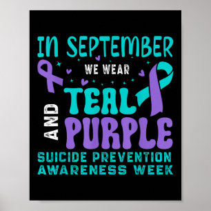 Zelfmoordpreventie bewustzijn Blauwgroen &amp; Paa Poster