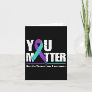 Zelfmoordpreventie bewustzijn Blauwgroen Paarse ri Kaart