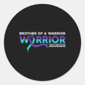 Zelfmoordpreventie Bewustzijn broer van een krijge Ronde Sticker (Voorkant)