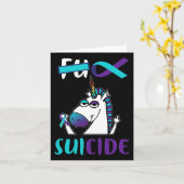 Zelfmoordpreventie Bewustzijn Eenhoorn Fun Gifts Kaart (Gele Bloem)