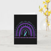 Zelfmoordpreventie Bewustzijn Geestelijke Gezondhe Kaart (Gele Bloem)