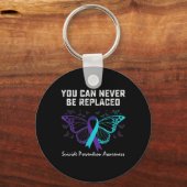 Zelfmoordpreventie Bewustzijn Je kunt nooit worden Sleutelhanger (Achterkant)