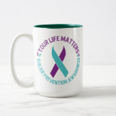 Zelfmoordpreventie bewustzijn keramische Mok (Links)