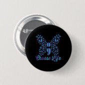 Zelfmoordpreventie bewustzijn Kies Leven Puntkomma Ronde Button 5,7 Cm (Voorkant /achterkant)