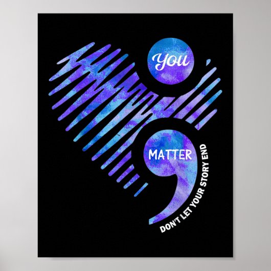 Zelfmoordpreventie bewustzijn Laat je verhaal niet Poster (Voorkant)