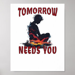 Zelfmoordpreventie bewustzijn morgen heeft jou nod poster