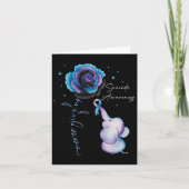 Zelfmoordpreventie Bewustzijn olifant zonnebloem T Kaart (Voorkant)