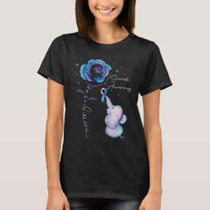 Zelfmoordpreventie Bewustzijn olifant zonnebloem T T-shirt