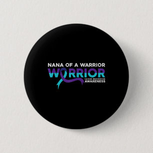 Zelfmoordpreventie bewustzijn oma van een krijger  ronde button 5,7 cm