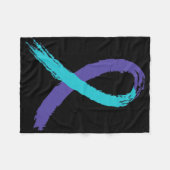 Zelfmoordpreventie Bewustzijn Opa Vlag VK G Fleece Deken (Voorkant (Horizontaal))