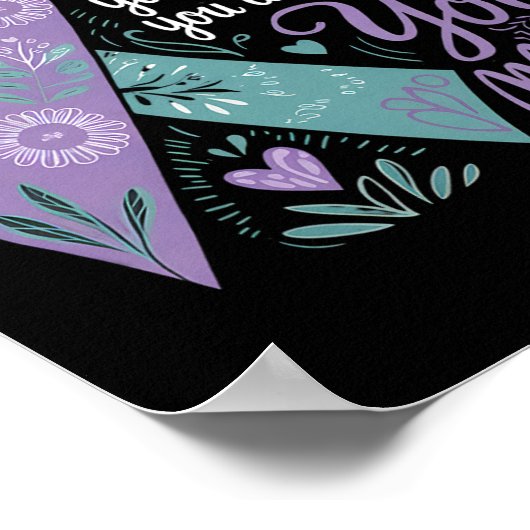 Zelfmoordpreventie Bewustzijn Positieve ondersteun Poster (Hoek)