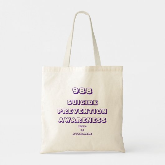 zelfmoordpreventie bewustzijn T-Shirt Tote Bag (Achterkant)