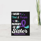 Zelfmoordpreventie bewustzijn ter nagedachtenis aa kaart (Voorkant)