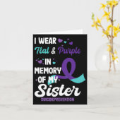 Zelfmoordpreventie bewustzijn ter nagedachtenis aa kaart (Gele Bloem)