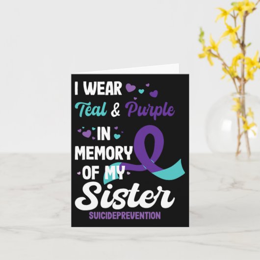 Zelfmoordpreventie bewustzijn ter nagedachtenis aa kaart (Gele Bloem)