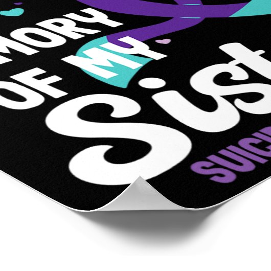 Zelfmoordpreventie bewustzijn ter nagedachtenis aa poster (Hoek)