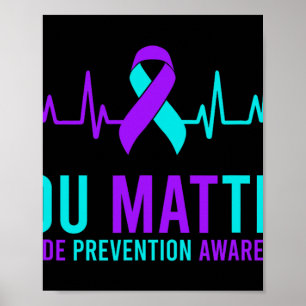 Zelfmoordpreventie Bewustzijn Uw lint Hartslag Poster