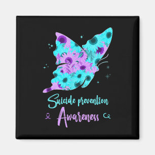 Zelfmoordpreventie bewustzijn vlinder zonnebloem P Magneet