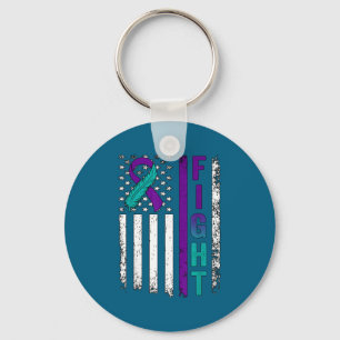 Zelfmoordpreventie bewustzijn VS Amerikaanse vlag Sleutelhanger