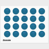 Zelfmoordpreventie bewustzijn Warrior Libelle Sem Ronde Sticker (Vel)