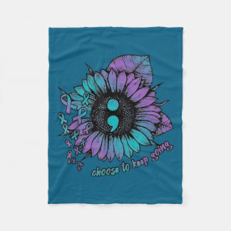 Zelfmoordpreventie bewustzijnsshirt Kies om door t Fleece Deken