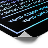 Zelfmoordpreventie - Blijf uw levensproblemen Semi Poster (Hoek)