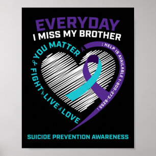 Zelfmoordpreventie Broer Mannen Vrouwen Zelfmoord Poster
