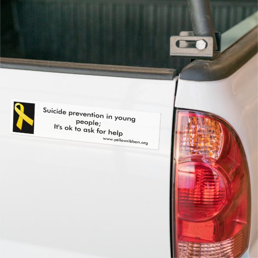 Zelfmoordpreventie Bumpersticker (Op Truck)