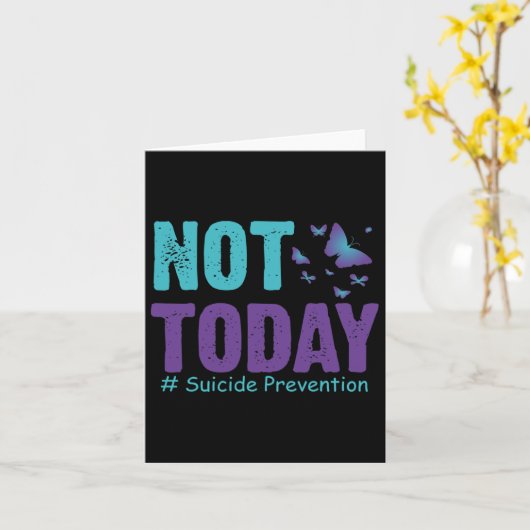 Zelfmoordpreventie Butterflies vandaag de dag geen Kaart (Gele Bloem)