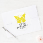Zelfmoordpreventie Butterfly Ronde Sticker (Envelop)