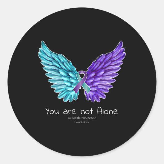 Zelfmoordpreventie en zelfmoordgedrag ronde sticker (Voorkant)