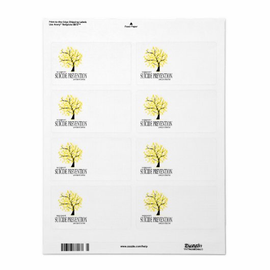 Zelfmoordpreventie Etiket (Full Sheet)