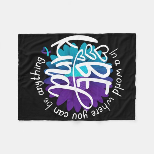 Zelfmoordpreventie Fleece Deken (Voorkant (Horizontaal))