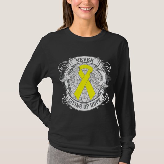 Zelfmoordpreventie geeft nooit hoop t-shirt (Voorkant)