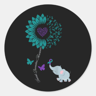 Zelfmoordpreventie Geestelijke Gezondheid Zonneblo Ronde Sticker
