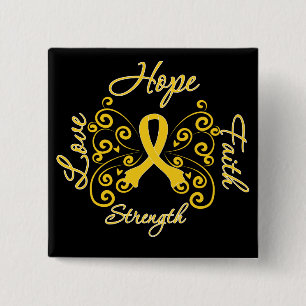 Zelfmoordpreventie Hoop Motto Butterfly Vierkante Button 5,1 Cm