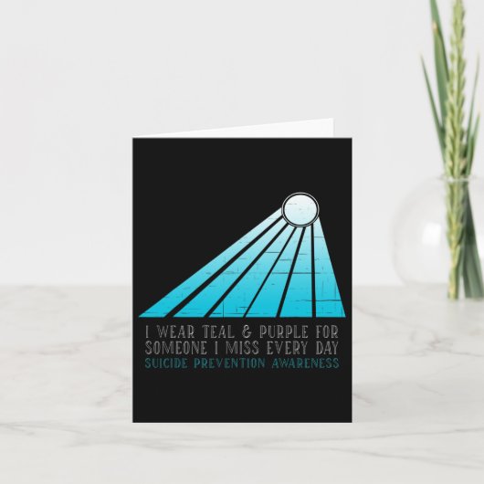 Zelfmoordpreventie Ik Draag Blauwgroen en Paars vo Kaart (Voorkant)