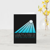 Zelfmoordpreventie Ik Draag Blauwgroen en Paars vo Kaart (Gele Bloem)