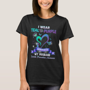 Zelfmoordpreventie Ik Draag Blauwgroen Paars ter n T-shirt
