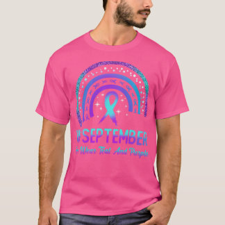 Zelfmoordpreventie in september Draag we Blauwgroe T-shirt