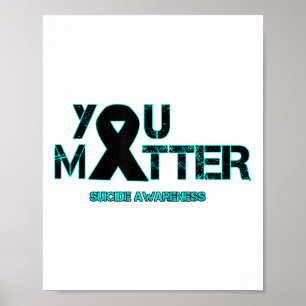 Zelfmoordpreventie is bewustzijn voor depressie poster