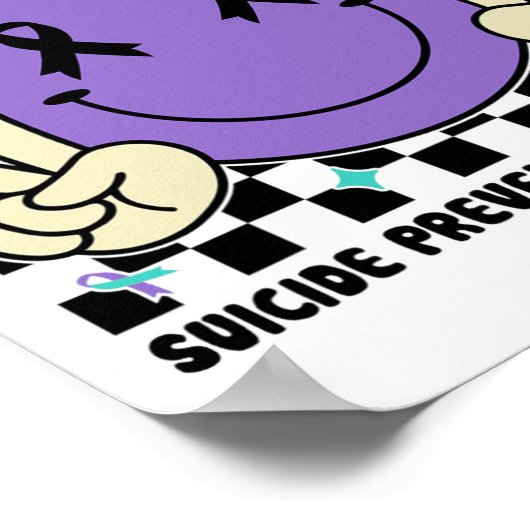 Zelfmoordpreventie Je hebt problemen met Blauwgroe Poster (Hoek)