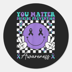 Zelfmoordpreventie Je Theems Mentale Gezondheid Ronde Sticker