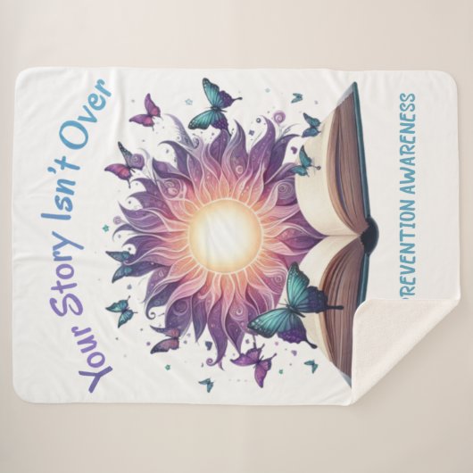 Zelfmoordpreventie Je verhaal is nog niet voorbij Sherpa Deken (Voorkant (horizontaal))