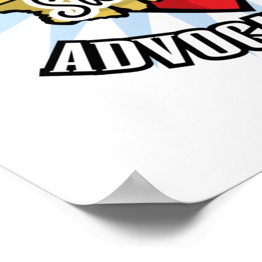 Zelfmoordpreventie Klassiek hart Poster (Hoek)