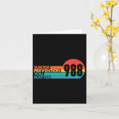 Zelfmoordpreventie Lifeline 988 Bewustmaking 988 Kaart (Gele Bloem)