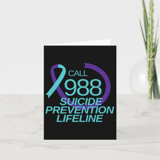 Zelfmoordpreventie Lifeline Call 988 Kaart (Voorkant)