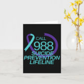Zelfmoordpreventie Lifeline Call 988 Kaart (Gele Bloem)