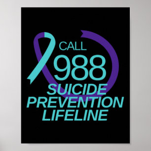 Zelfmoordpreventie Lifeline Call 988 Poster