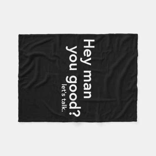 Zelfmoordpreventie Mentale gezondheid Bewustzijn H Fleece Deken (Voorkant (Horizontaal))